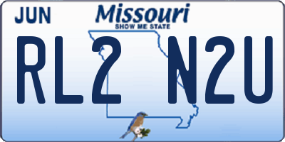 MO license plate RL2N2U