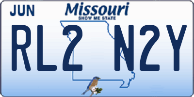 MO license plate RL2N2Y