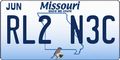 MO license plate RL2N3C