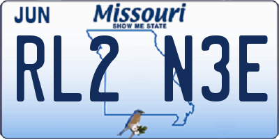 MO license plate RL2N3E