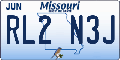 MO license plate RL2N3J