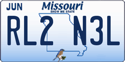MO license plate RL2N3L