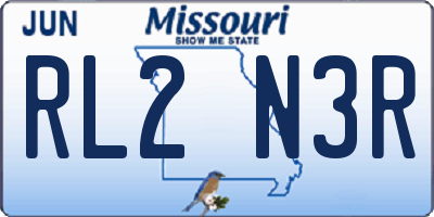 MO license plate RL2N3R