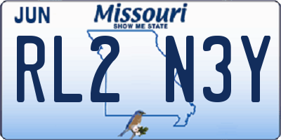 MO license plate RL2N3Y