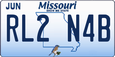 MO license plate RL2N4B