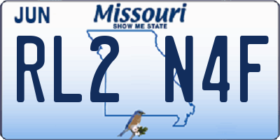 MO license plate RL2N4F