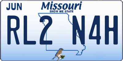 MO license plate RL2N4H