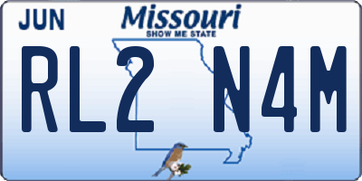 MO license plate RL2N4M