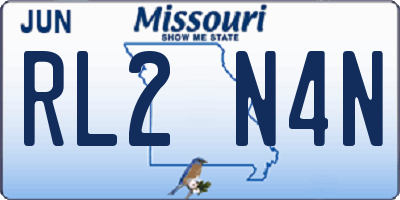 MO license plate RL2N4N