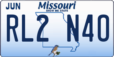 MO license plate RL2N4O