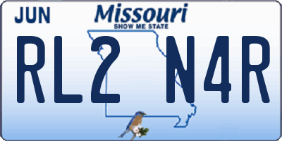 MO license plate RL2N4R