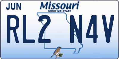 MO license plate RL2N4V