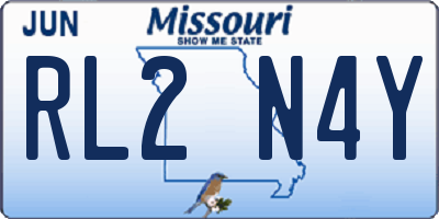 MO license plate RL2N4Y