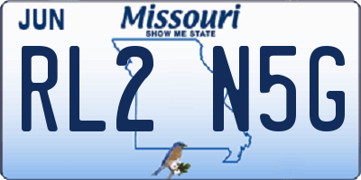 MO license plate RL2N5G