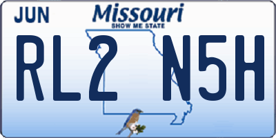 MO license plate RL2N5H