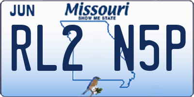 MO license plate RL2N5P