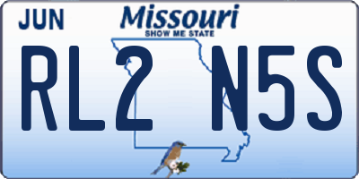 MO license plate RL2N5S