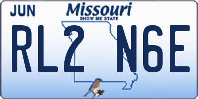 MO license plate RL2N6E