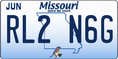 MO license plate RL2N6G