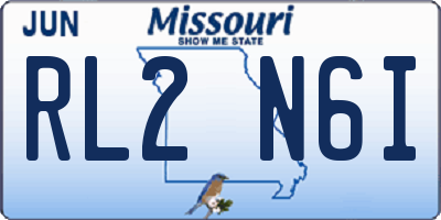 MO license plate RL2N6I