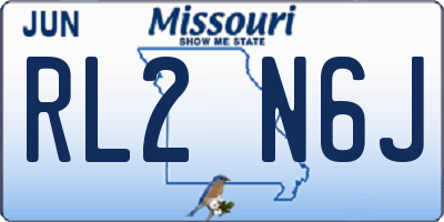 MO license plate RL2N6J