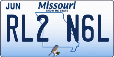 MO license plate RL2N6L