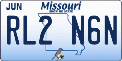 MO license plate RL2N6N