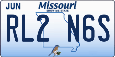 MO license plate RL2N6S