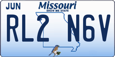 MO license plate RL2N6V