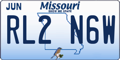 MO license plate RL2N6W