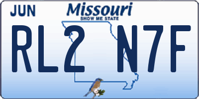 MO license plate RL2N7F