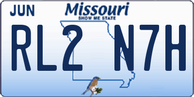 MO license plate RL2N7H