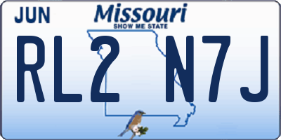 MO license plate RL2N7J