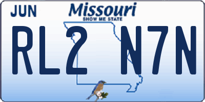 MO license plate RL2N7N
