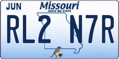 MO license plate RL2N7R
