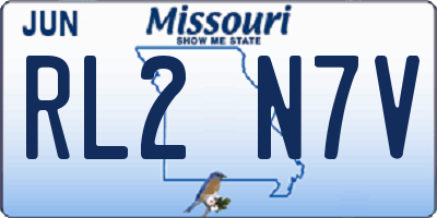 MO license plate RL2N7V