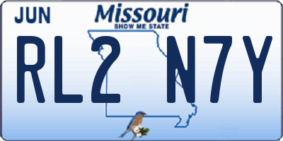MO license plate RL2N7Y