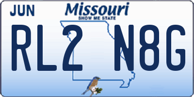 MO license plate RL2N8G