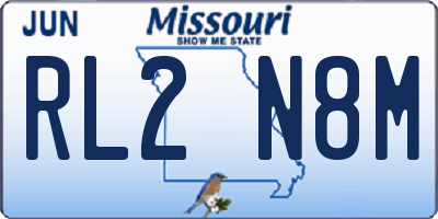 MO license plate RL2N8M