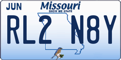 MO license plate RL2N8Y