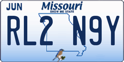 MO license plate RL2N9Y
