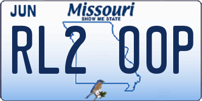MO license plate RL2O0P