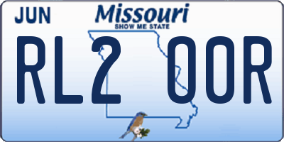 MO license plate RL2O0R