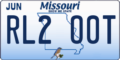 MO license plate RL2O0T