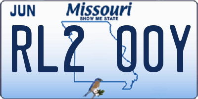 MO license plate RL2O0Y