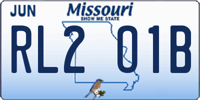 MO license plate RL2O1B