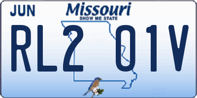 MO license plate RL2O1V