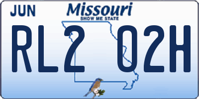 MO license plate RL2O2H