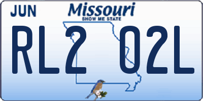 MO license plate RL2O2L