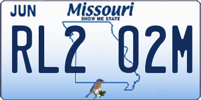 MO license plate RL2O2M